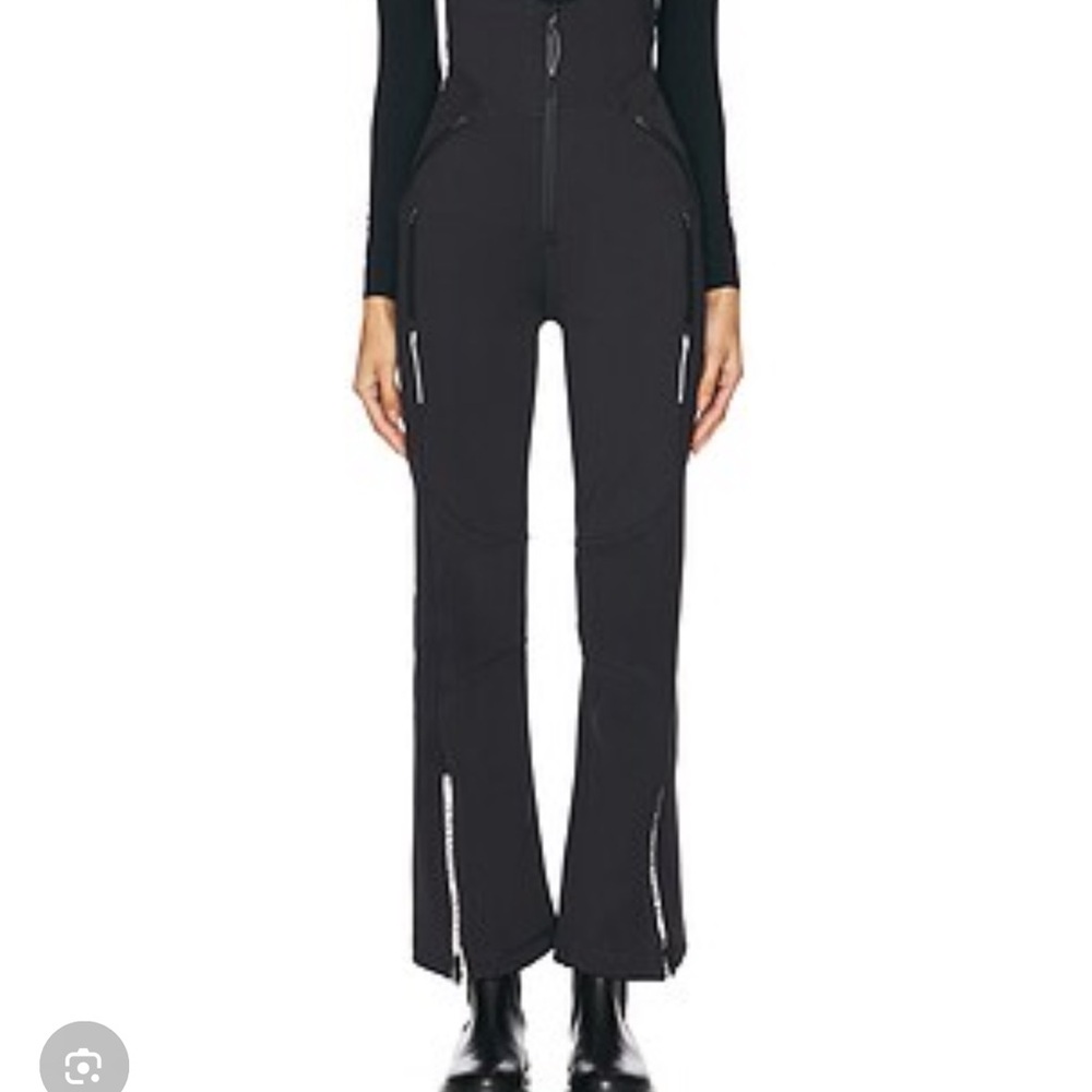 Free People Black Flare bib overalls snow gear